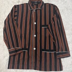 vintage Christian Dior Monsieur striped pajama top brown & black